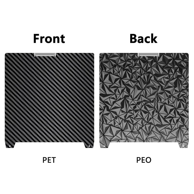 Wefuit for Creatily K2 Plus Build Plate 370x370mm Double Sided Textured PEO PEY Sheet HeatingBed Spring Steel Flexible 3D Printer Platform for Creatily K2 Plus 3D Printer (Large Diamond PEO + PET) - Image 4
